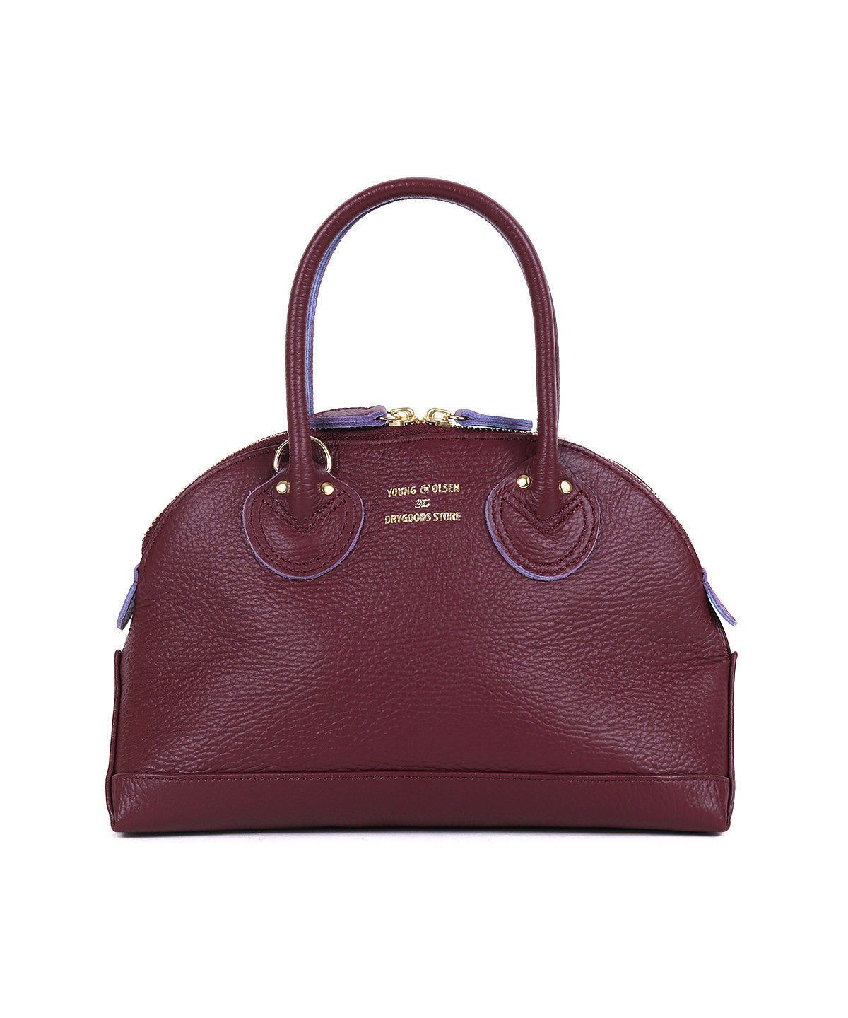 EMBOSSED LEATHER ZIP BOAT BAG S